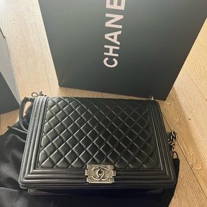 Chanel Black Boy Bag Large